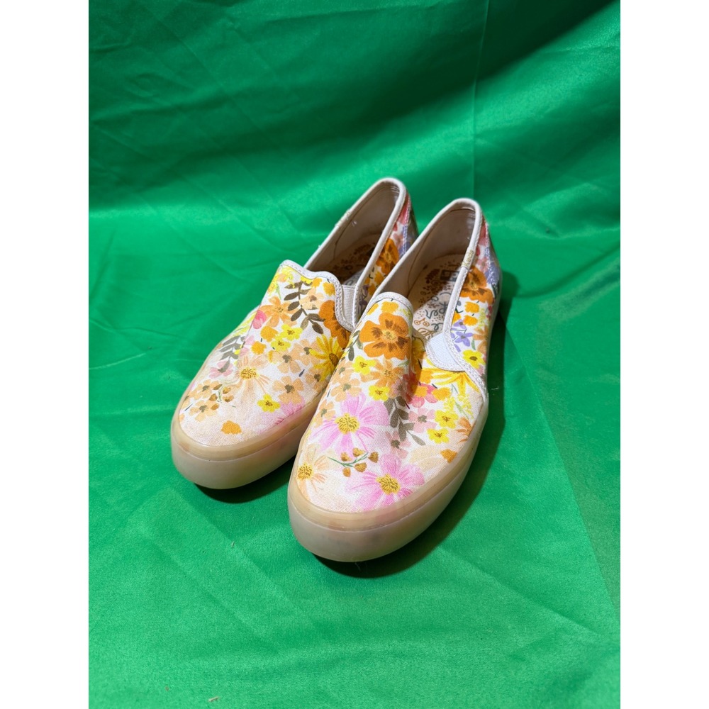 Keds Womens Double Decker Floral Slip On Sneakers Multi Color WF66077 Size 8